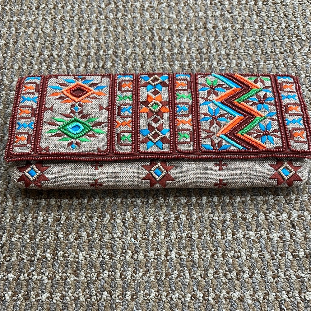 Roberta Roller Rabbit Colorful Beaded Clutch